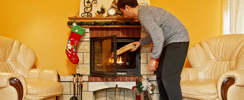 Rusted Metal Fireplace Restoration in Olympia, Washington